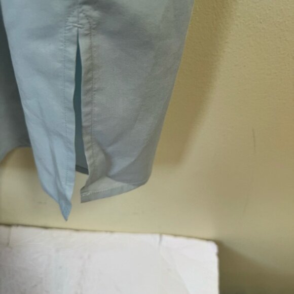 Eileen Fisher Cornflower Dress Tencel Shirt Collar Pockets Classic Minimalist L - Picture 8 of 14